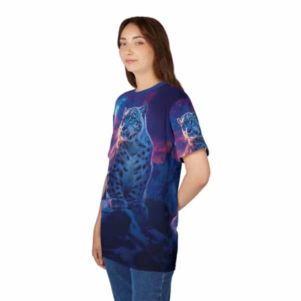 Snow Leopard Unisex Tee by Wyldesigns - Wildlife Graphic T-Shirt #WD-D016 (AOP) - Image 14