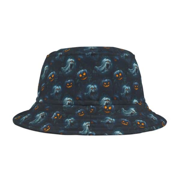 Ghosts & Pumpkins Pattern 2 Bucket Hat - Halloween Fashion Accessory