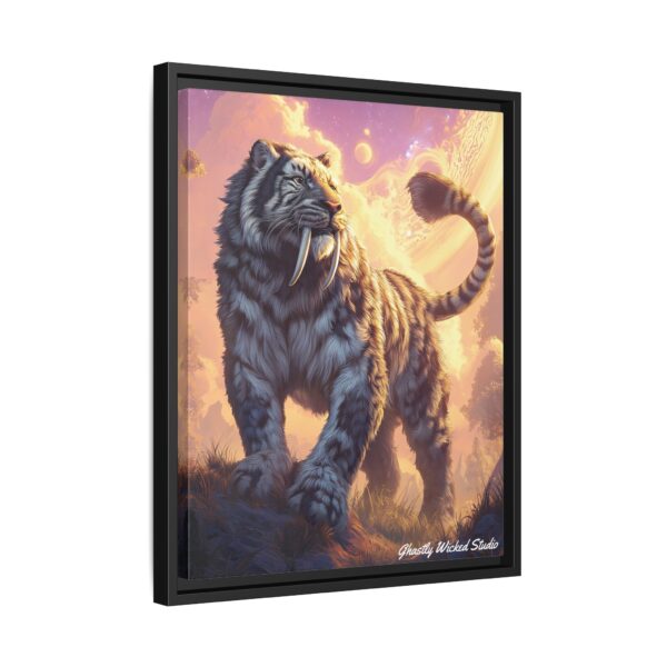 Prehistoric Smilodon aka Sabre-Tooth Tiger I Matte Canvas, Black Frame - Image 5