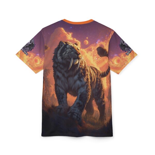 Prehistoric Smilodon aka Sabre-Tooth Tiger  Unisex Tee (AOP) - Image 8
