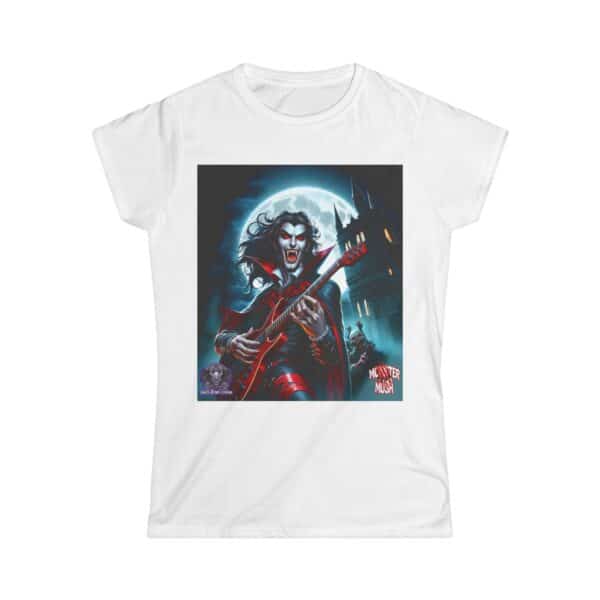 Monster Mosh 2024 Tour Drac on Guitar MM-D001 Women's Softstyle Tee - Image 4