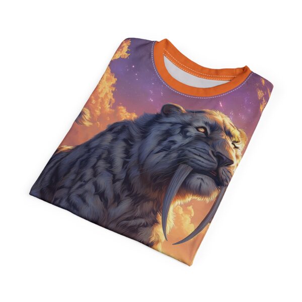 Prehistoric Smilodon aka Sabre-Tooth Tiger VI Unisex Tee (AOP) - Image 40
