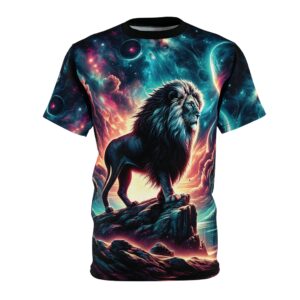 Cosmic Lion WD-D005 By Wyldesigns Unisex Cut & Sew Tee (AOP)