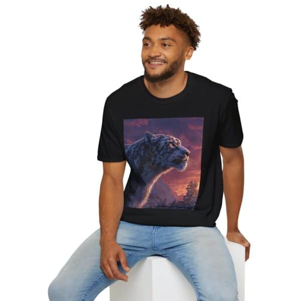 Snow Leopard IV Profile By Wyldesigns Unisex T-Shirt - Image 5