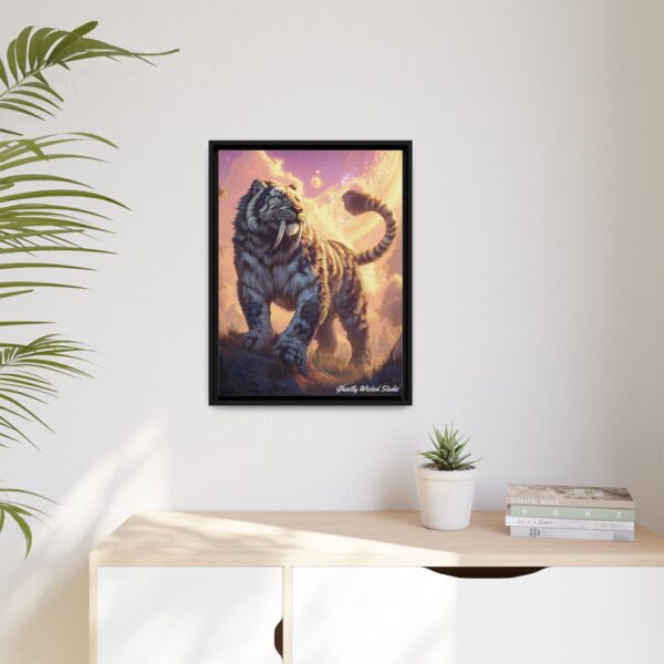 Prehistoric Smilodon aka Sabre-Tooth Tiger I Matte Canvas, Black Frame - Image 9