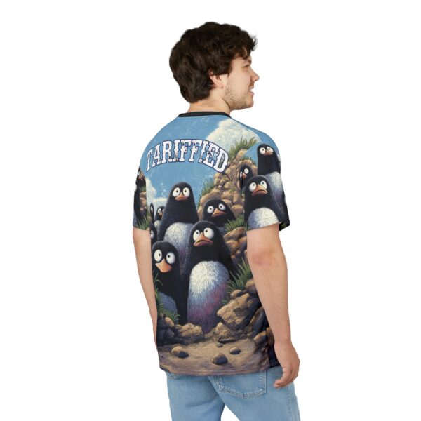 Tariffied Unisex Tee – Tariff Fear Is Real (AOP) - Image 12
