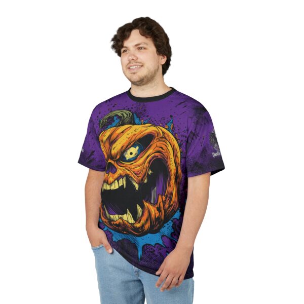 Evil Jack O' Lantern II Pop 60's Art Style Tee Unisex (AOP) - Image 10