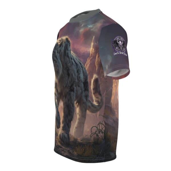 Prehistoric Smilodon aka Sabre-Tooth Tiger II Unisex Tee (AOP) - Image 37