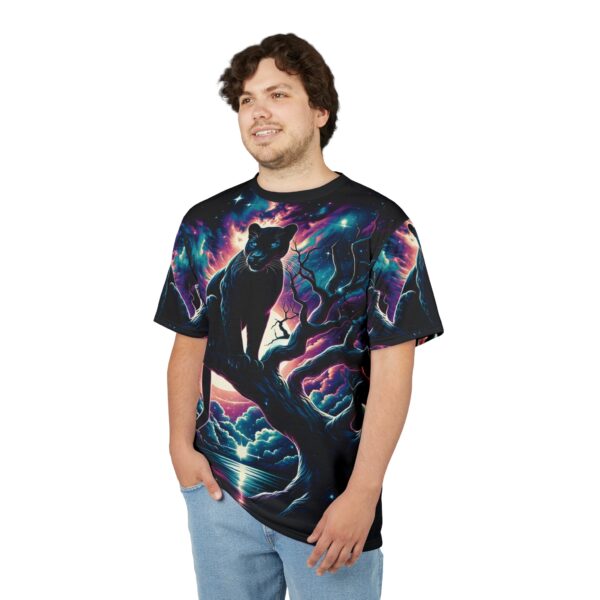 Cosmic Black Panther WD-D009 By Wyldesigns Unisex Cut & Sew Tee (AOP) - Image 10