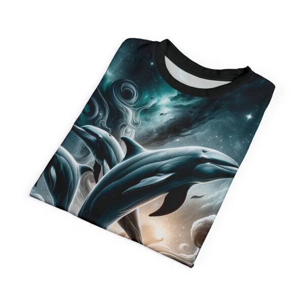 Dolphins Jumping WD-D007 By Wyldesigns Unisex Cut & Sew Tee (AOP) - Image 14