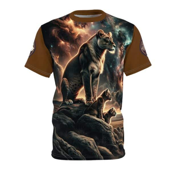Lioness & Cubs WD-D010 By Wyldesigns Unisex Cut & Sew Tee (AOP) - Image 15