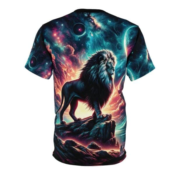 Cosmic Lion WD-D005 By Wyldesigns Unisex Cut & Sew Tee (AOP) - Image 2