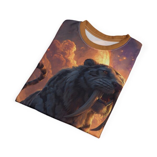 Prehistoric Smilodon aka Sabre-Tooth Tiger III Unisex Tee (AOP) - Image 40