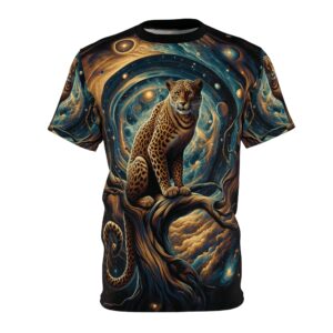 Cosmic Leopard WD-D013 By Wyldesigns Unisex Cut & Sew Tee (AOP)