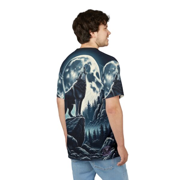Wolf Howling WD-D001 By Wyldesigns Unisex Cut & Sew Tee (AOP) - Image 9