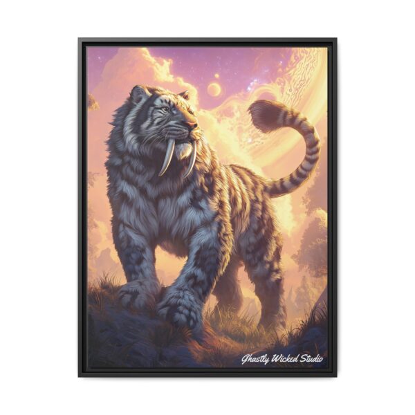 Prehistoric Smilodon aka Sabre-Tooth Tiger I Matte Canvas, Black Frame - Image 10