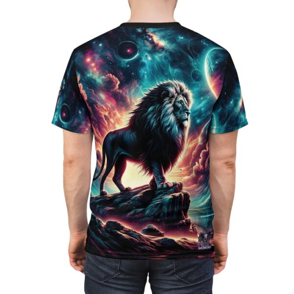 Cosmic Lion WD-D005 By Wyldesigns Unisex Cut & Sew Tee (AOP) - Image 10