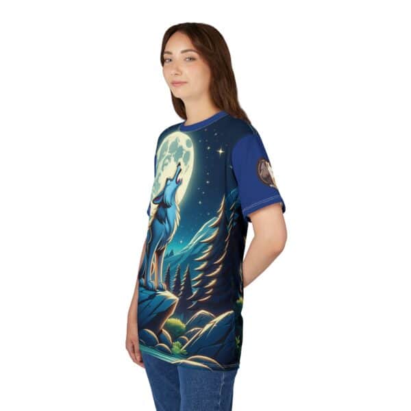 Howling Wolf Toon Style WD-D012 By Wyldesigns Unisex Cut & Sew Tee (AOP) - Image 26