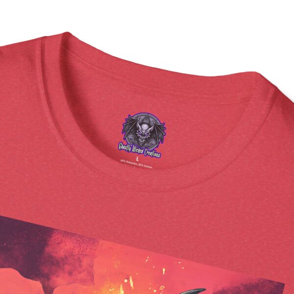 Zombie Triceratops In Volcanic Wasteland Unisex T-Shirt - Image 51