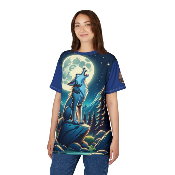 Howling Wolf Toon Style WD-D012 By Wyldesigns Unisex Cut & Sew Tee (AOP) - Image 23