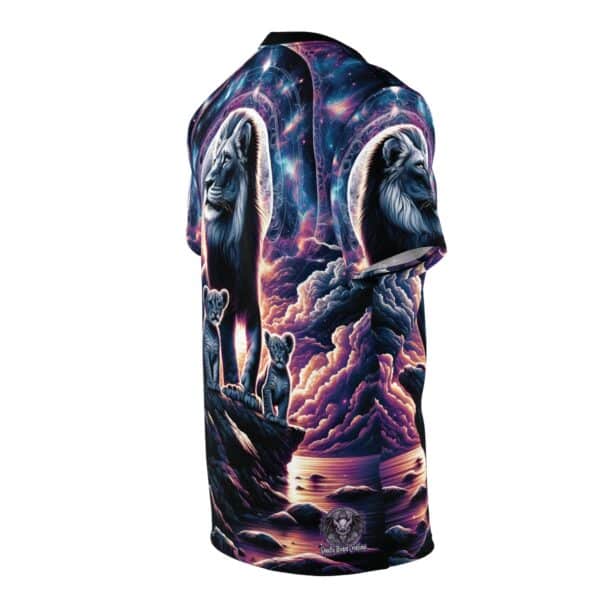 Cosmic Lion Family WD-D006 By Wyldesigns Unisex Cut & Sew Tee (AOP) - Image 4