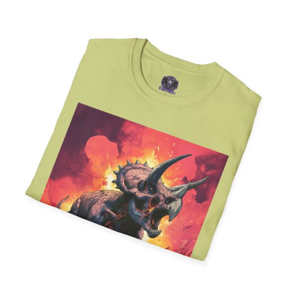 Zombie Triceratops In Volcanic Wasteland Unisex T-Shirt - Image 24