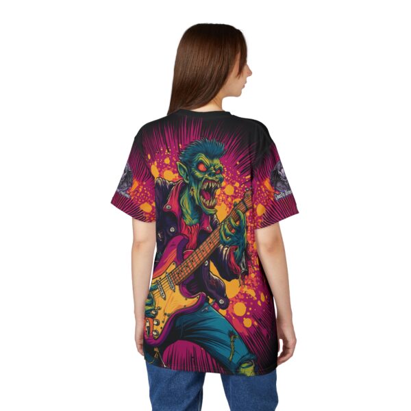 Unisex Tee Zombie Guitarist Monster Pop Art Style 60's (AOP) - Image 14
