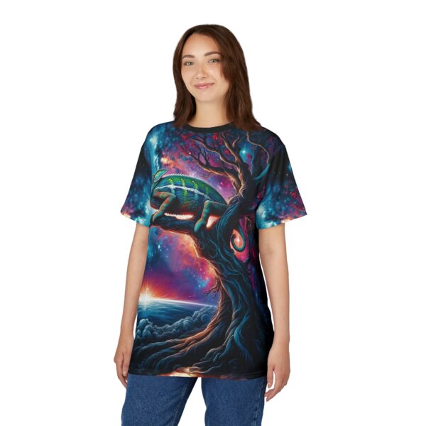 Cosmic Chameleon WD-D004 By Wyldesigns Unisex Cut & Sew Tee (AOP) - Image 7
