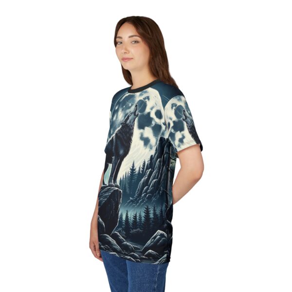 Wolf Howling WD-D001 By Wyldesigns Unisex Cut & Sew Tee (AOP) - Image 12