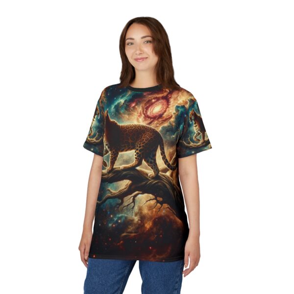 Cosmic Leopard WD-D011 By Wyldesigns Unisex Cut & Sew Tee (AOP) - Image 7