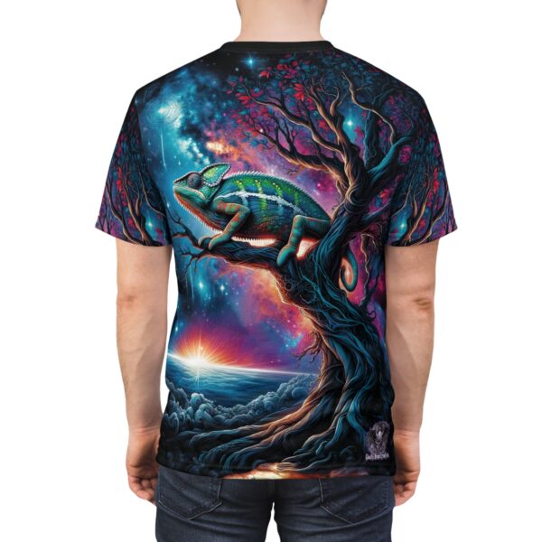 Cosmic Chameleon WD-D004 By Wyldesigns Unisex Cut & Sew Tee (AOP) - Image 8