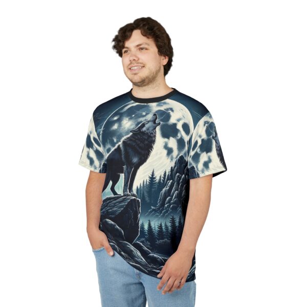 Wolf Howling WD-D001 By Wyldesigns Unisex Cut & Sew Tee (AOP) - Image 6