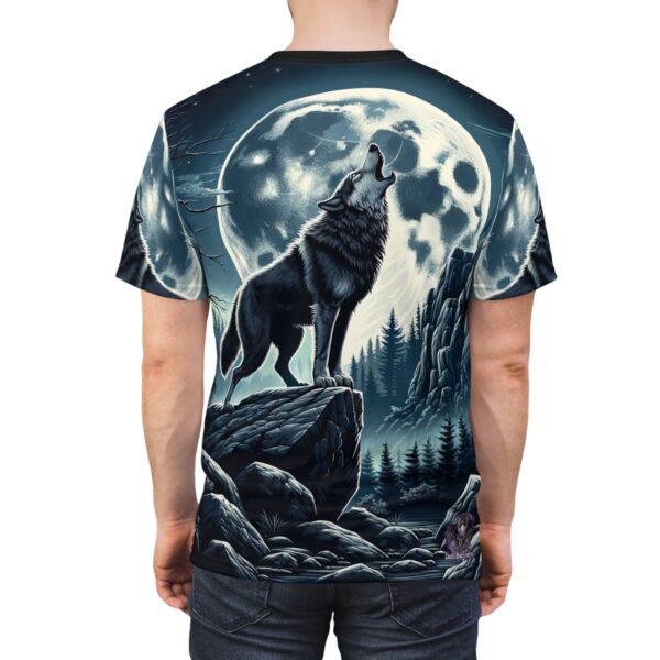 Wolf Howling WD-D001 By Wyldesigns Unisex Cut & Sew Tee (AOP) - Image 8