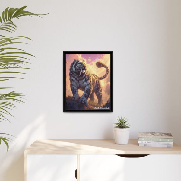Prehistoric Smilodon aka Sabre-Tooth Tiger I Matte Canvas, Black Frame - Image 6