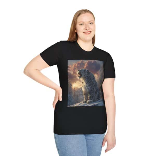 Snow Leopard III By Wyldesigns Unisex T-Shirt - Image 8