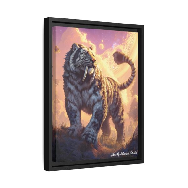 Prehistoric Smilodon aka Sabre-Tooth Tiger I Matte Canvas, Black Frame - Image 2