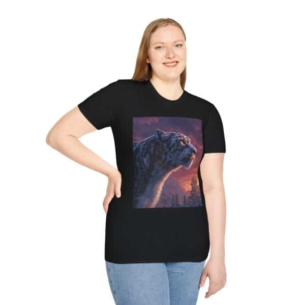 Snow Leopard IV Profile By Wyldesigns Unisex T-Shirt - Image 8