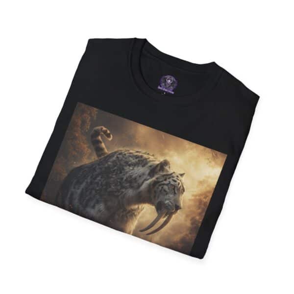 Prehistoric Smilodon aka Sabre-Tooth Tiger VIII Unisex T-Shirt, Graphic Tee, Unique Gift, Casual Wear - Image 4
