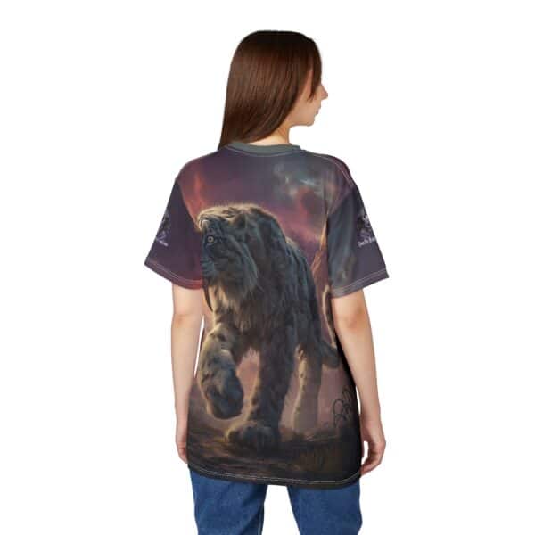 Prehistoric Smilodon aka Sabre-Tooth Tiger II Unisex Tee (AOP) - Image 34