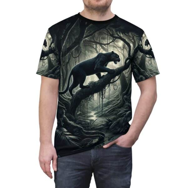 Black Panther WD-D002 By Wyldesigns Unisex Cut & Sew Tee (AOP) - Image 5