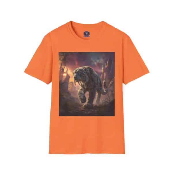 Prehistoric Smilodon aka Sabre-Tooth Tiger II Unisex T-Shirt, Graphic Tee, Unique Gift, Casual Wear - Image 9
