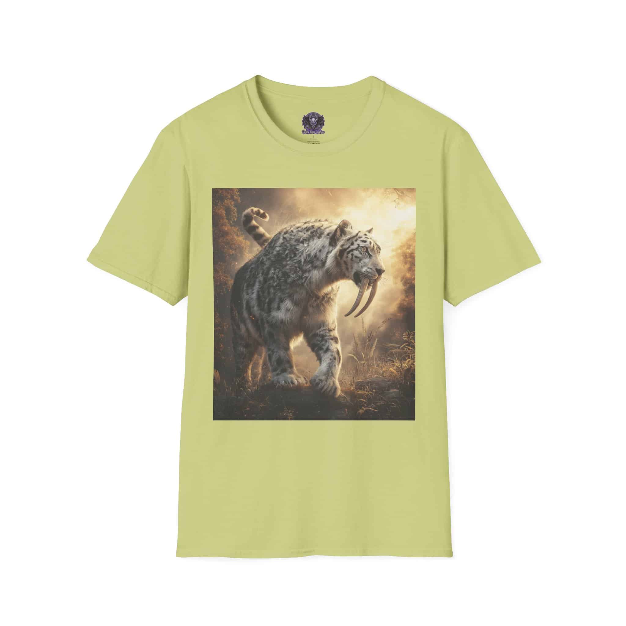 Prehistoric Smilodon aka Sabre-Tooth Tiger VIII Unisex T-Shirt, Graphic Tee, Unique Gift, Casual Wear - Image 21