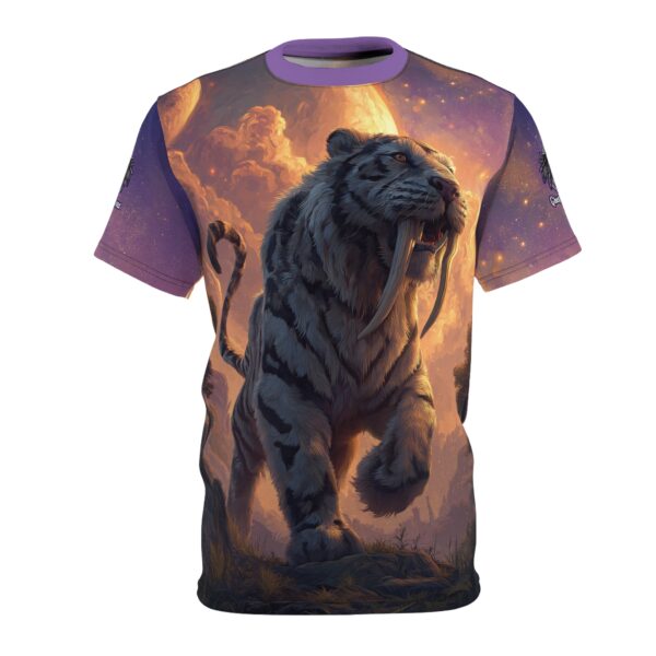 Prehistoric Smilodon aka Sabre-Tooth Tiger III Unisex Tee (AOP)
