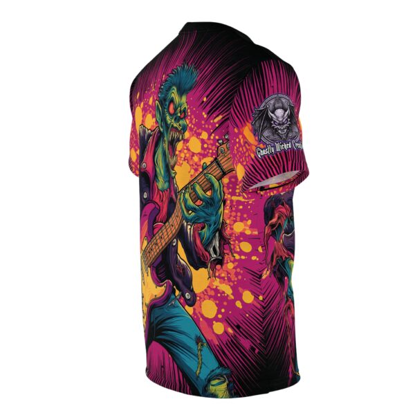 Unisex Tee Zombie Guitarist Monster Pop Art Style 60's (AOP) - Image 15