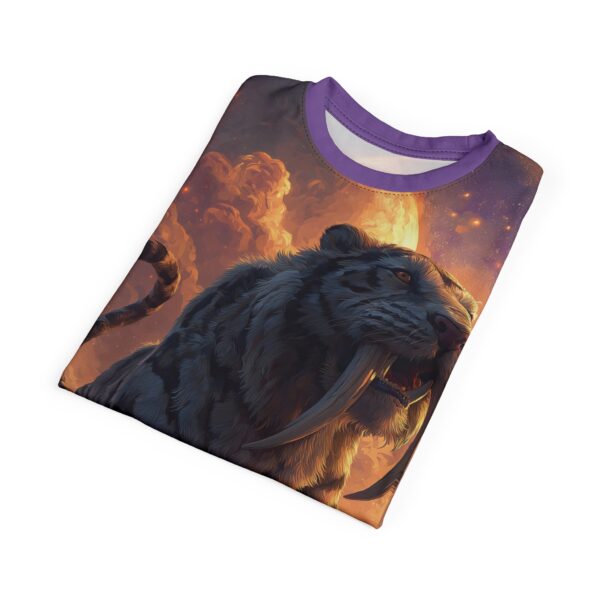 Prehistoric Smilodon aka Sabre-Tooth Tiger III Unisex Tee (AOP) - Image 20