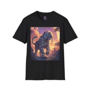 Prehistoric Smilodon aka Sabre-Tooth Tiger VI Unisex T-Shirt, Graphic Tee, Unique Gift, Casual Wear