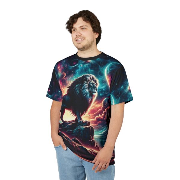 Cosmic Lion WD-D005 By Wyldesigns Unisex Cut & Sew Tee (AOP) - Image 8