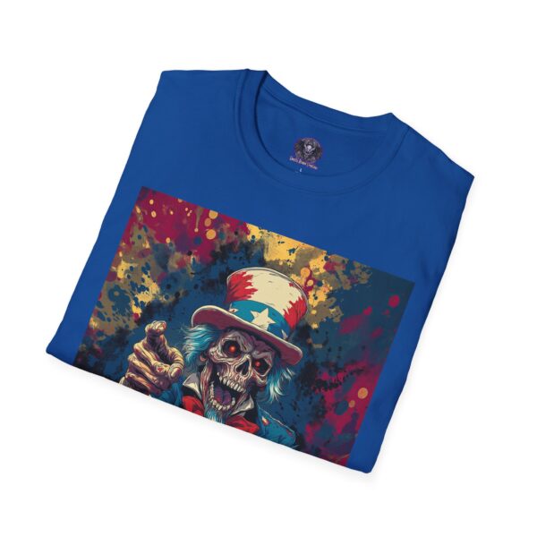 Pop Art Tee Uncle Sam Patriotic 4th Of July Skeletal Uncle Sam Pop Art 60's Style Unisex T-Shirt - Image 28