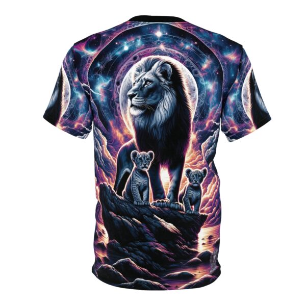Cosmic Lion Family WD-D006 By Wyldesigns Unisex Cut & Sew Tee (AOP) - Image 2