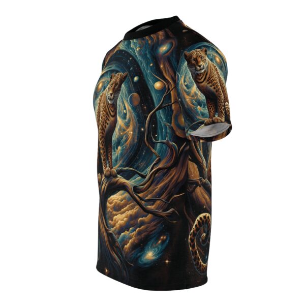 Cosmic Leopard WD-D013 By Wyldesigns Unisex Cut & Sew Tee (AOP) - Image 3